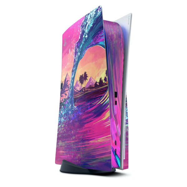 PS5-Cover-Disk-Print-Palmtrees-1.jpg Playstation 5 Console Case With Print